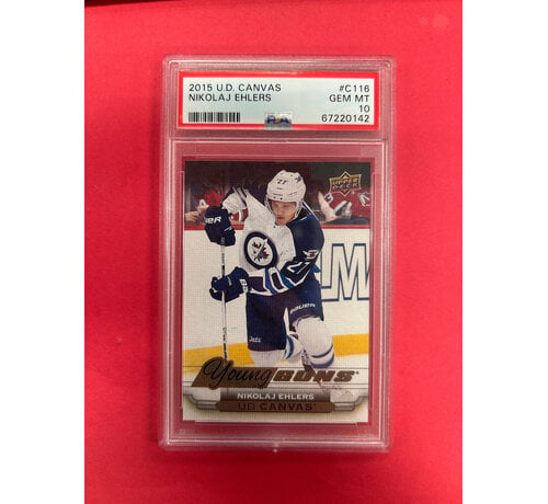 UPPER DECK 2015 UPPER DECK NIKOLAJ EHLERS YOUNG GUNS CANVAS PSA GRADED 10