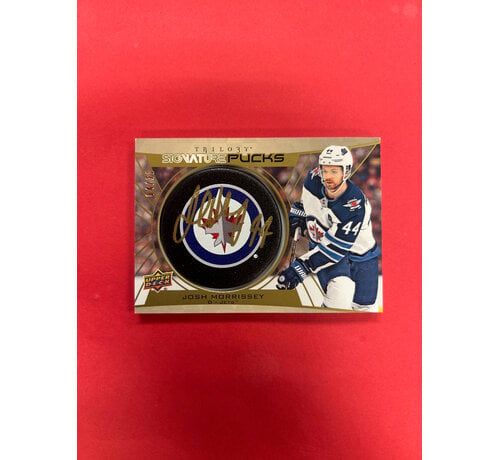 UPPER DECK 2020-21 UPPER DCK TRILOGY JOSH MORRISSEY  SIGNATURE PUCKS GOLD /24