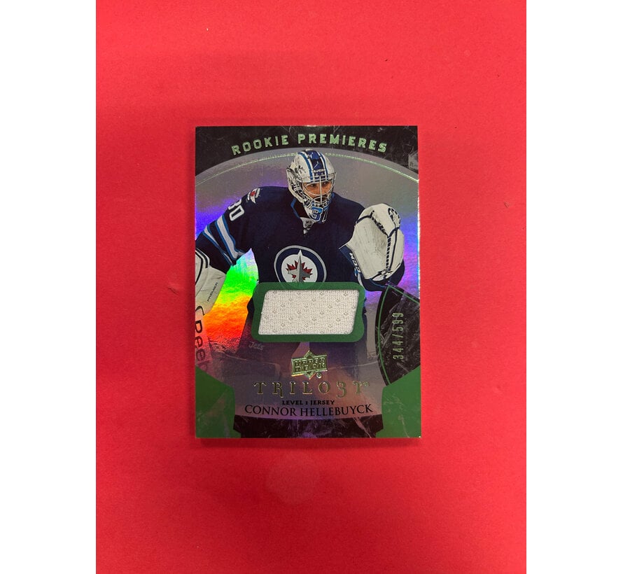 2015-16 UPPER DECK TRILOGY CONNOR HELLEBUYCK ROOKIE PERMIERES JERSEY /599