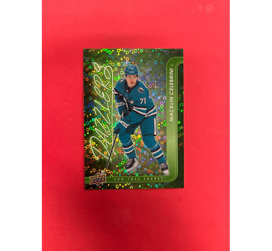 2024-25 UPPER DECK SERIES 2 MACKLIN CELEBRINI GREEN DAZZLER
