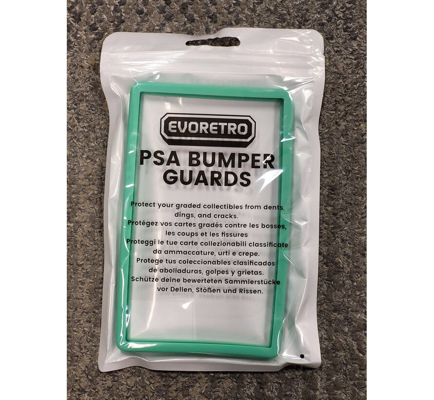 EVORETRO BUMPER GRADED SLAB PROTECTOR FOR PSA MINT LIGHT GREEN PACK OF 10