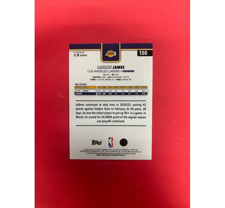 2025 TOPPS LEBRON JAMES FANATICS EXCLUSIVE LOGO PARALLEL