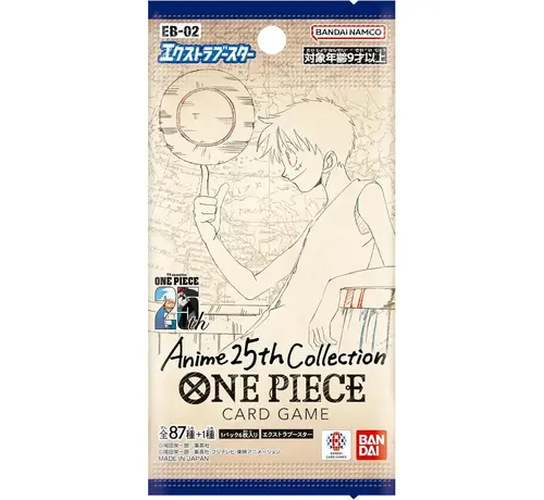 ONE PIECE JAPANESE ONE PIECE ANIME 25TH COLLECTION BOOSTER PACK