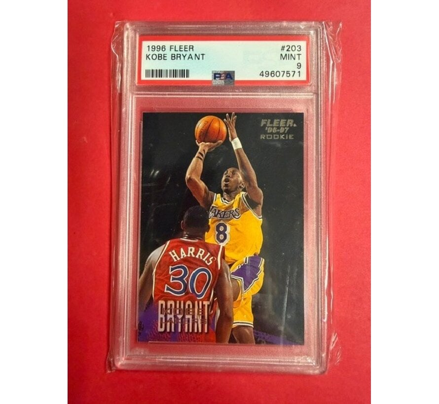1996-97 FLEER ROOKIE KOBE BRYANT #203 PSA 9