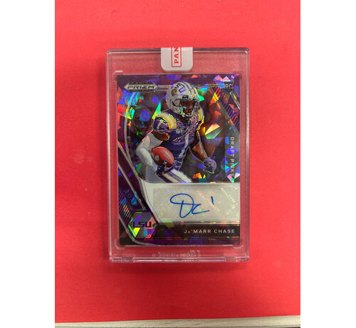 PANINI 2021 PANINI PRIZM DRAFT JA'MARR CHASE PURPLE PRIZM AUTO /99