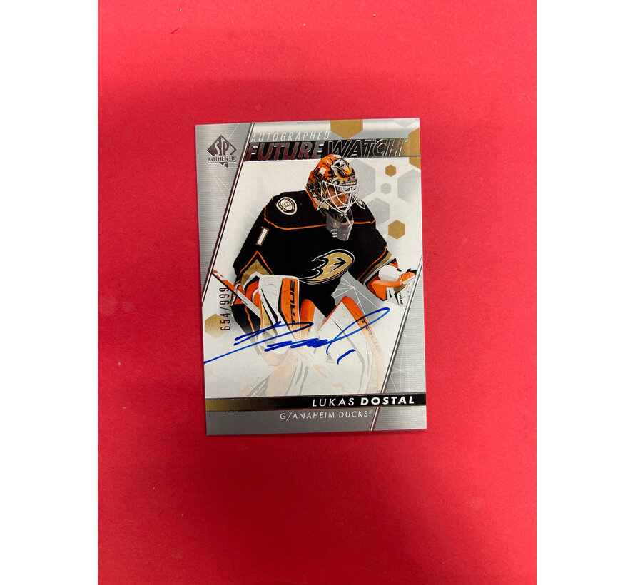 2022-23 SP AUTHENTIC LUKAS DOSTAL FUTURE WATCH AUTOGRAPH /999