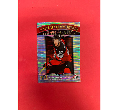 UPPER DECK 2025-26 UPPER DECK TIM HORTONS CONNOR MCDAVID MAPLE LEAF IMMORTALS