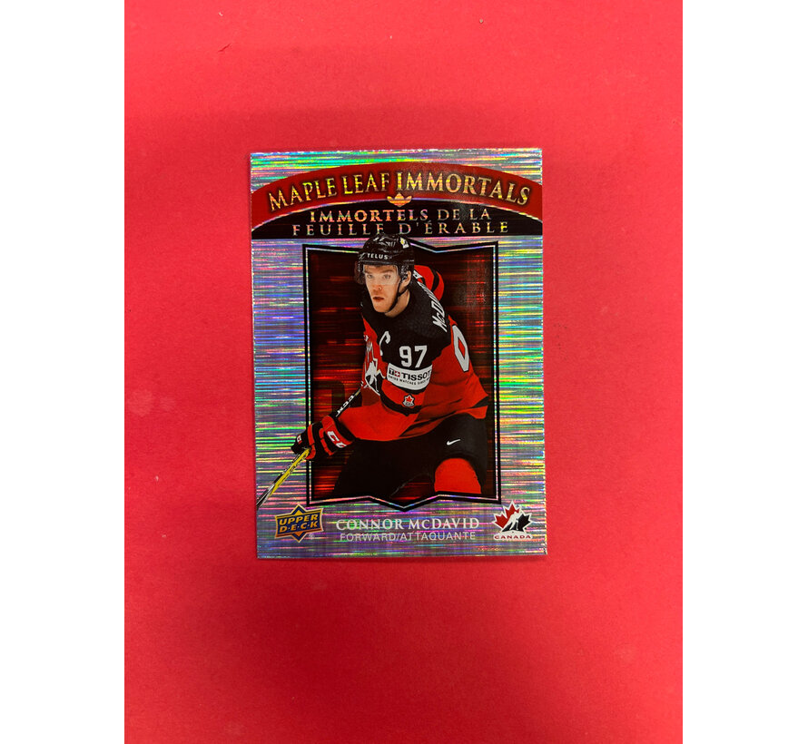 2025-26 UPPER DECK TIM HORTONS CONNOR MCDAVID MAPLE LEAF IMMORTALS