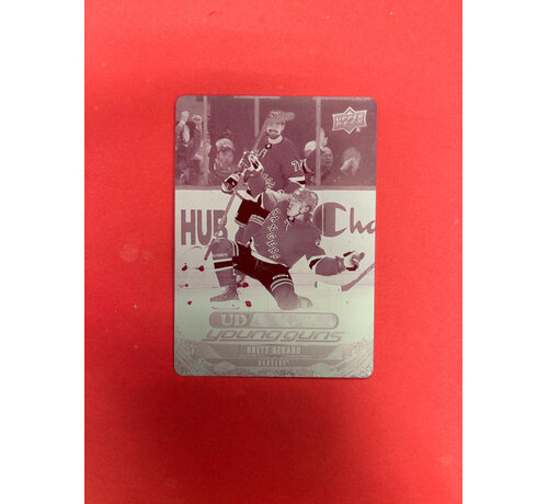 UPPER DECK 2024-25 UPPER DECK EXTENDED BRETT BERARD YOUNG GUNS CANVAS PRINTING PLATE MAGENTA 1/1
