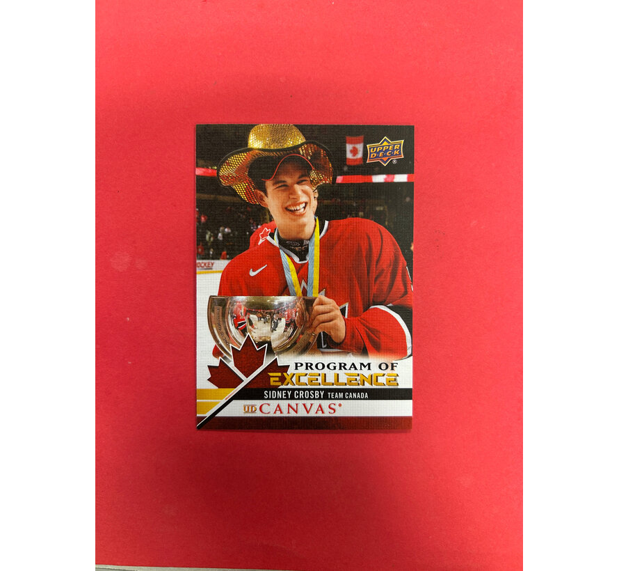 2020-21 UPPER DECK SERIES 1 SIDNEY CROSBY PROGRAM OF EXCELLENCE CANVAS