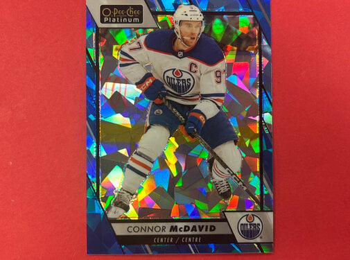 UPPER DECK 2023-24 O-PEE-CHEE PLATINUM CONNOR MCDAVID BLUE FRAGMENT /125