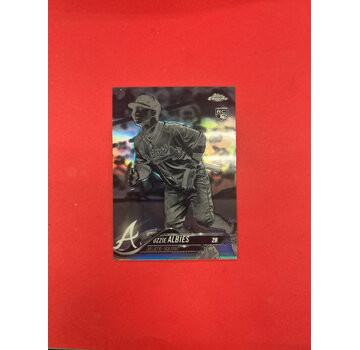 TOPPS 2018 TOPPS CHROME OZZIE ALBIES NEGATIVE ROOKIE