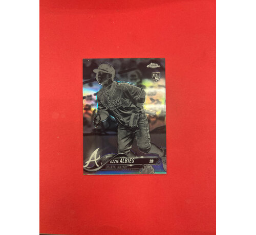 TOPPS 2018 TOPPS CHROME OZZIE ALBIES NEGATIVE ROOKIE