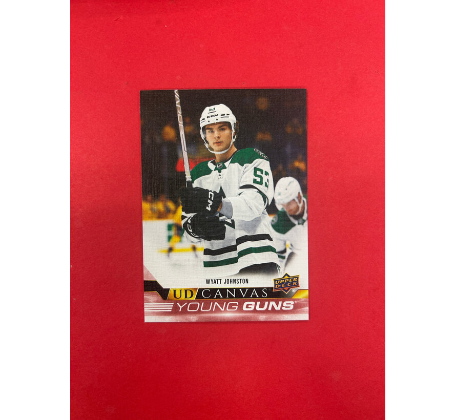 2022-23 UPPER DECK SERIES 2 WYATT JOHNSTON YOUNG GUNS CANVAS