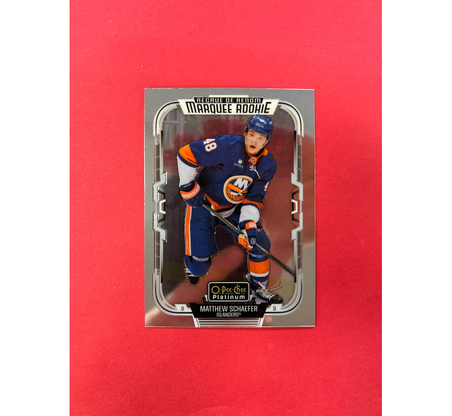 2025-26 OPC PLATINUM MATTHEW SCHAEFER MARQUEE ROOKIES