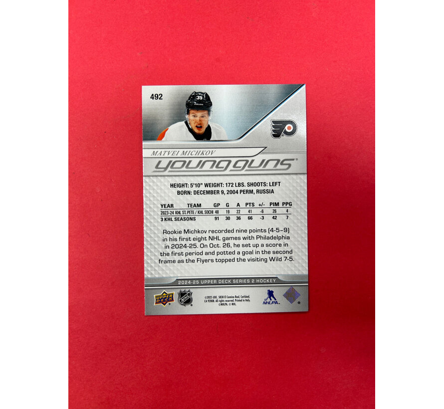 2024-25 UPPER DECK SERIES 2 MATVEI MICHKOV YOUNG GUNS