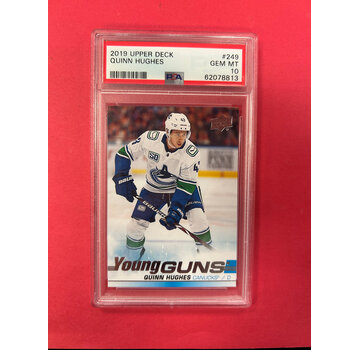 UPPER DECK 2019-20 UPPER DECK SERIES 1 QUINN HUGHES YOUNG GUNS PSA GRADED 10