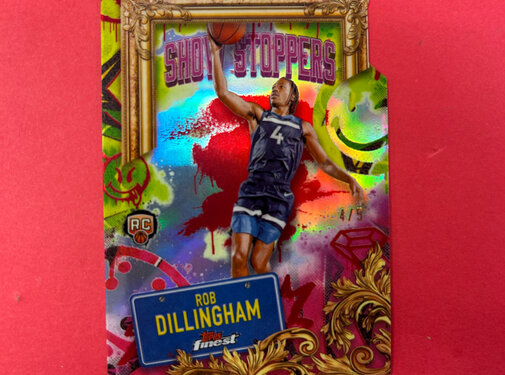 TOPPS 2024-25 TOPPS FINEST ROB DILLINGHAM SHOW STOPPERS RED 4/5 JERSEY NUMBERED