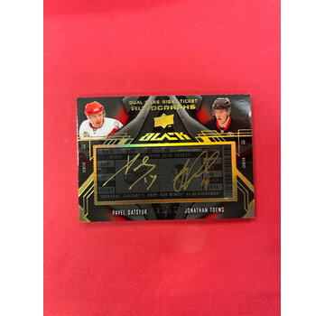 UPPER DECK 2009-10 UPPER DECK BLACK DATSYUK/TOEWS DUAL TICKET AUTOGRAPHS /25