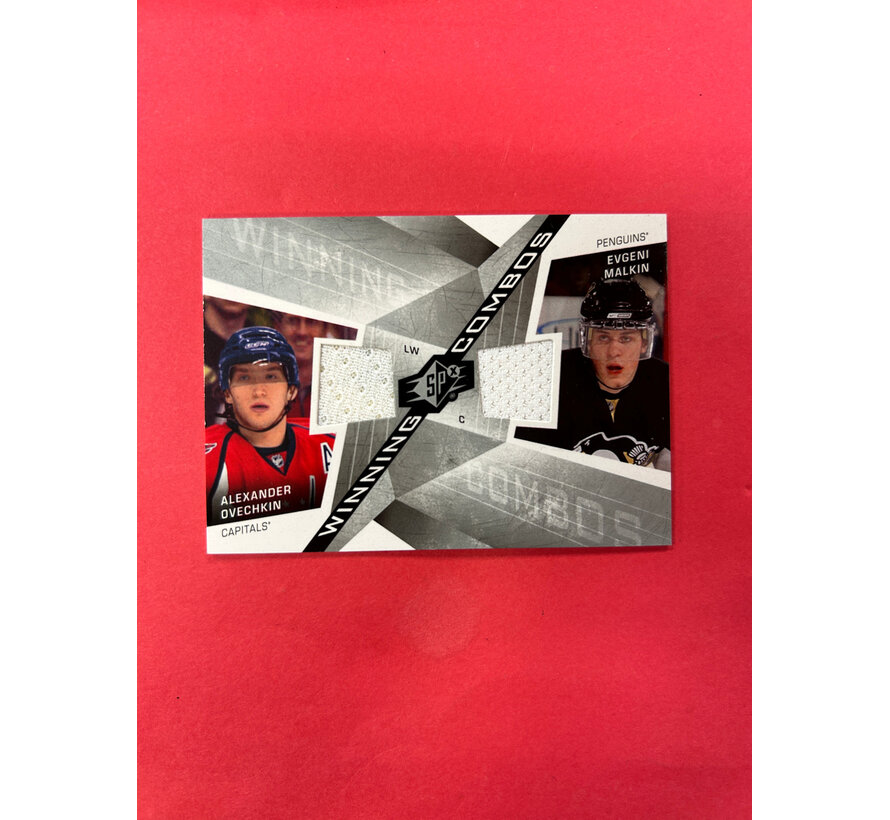 2008-09 UPPER DECK SPX OVECHKIN/MALKIN WINNING COMBOS JERSEY