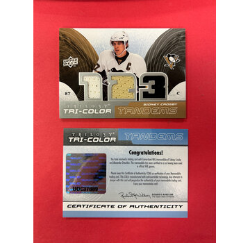 UPPER DECK 2008-09 UPPER DECK TRILOGY TRI COLOUR TANDEMS CROSBY/OVECHKIN WITH COA