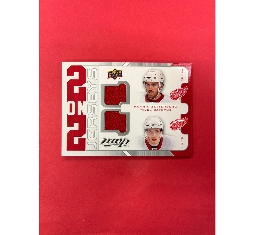 2008-09 UPPER DECK MVP 2 ON 2 JERSEYS DETROIT VS CHICAGO