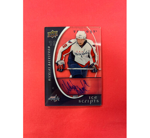 UPPER DECK 2008-09 UPPER DECK TRILOGY NICKLAS BACKSTROM ICE SCRIPTS