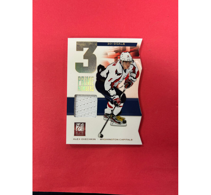 2011-12  DONRUSS ELITE ALEX OVECHKIN  PRIME NUMBERS JERSEY /301