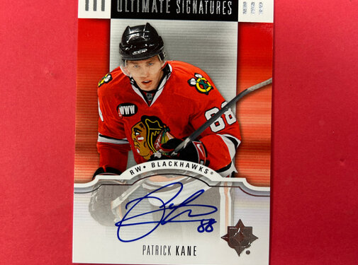 UPPER DECK 2007-08 UPPER DECK ULTIMATE PATRICK KANE ULTIMATE SIGNATURES