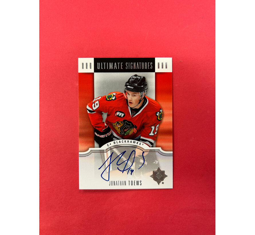 2007-08 UPPER DECK ULTIMATE JONATHAN TOEWS ULTIMATE SIGNATURES