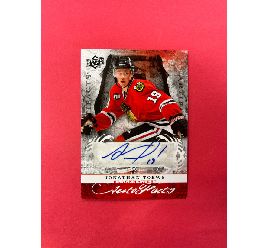 2008-09 UPPER DECK ARTIFACTS JONATHAN TOEWS AUTOFACTS