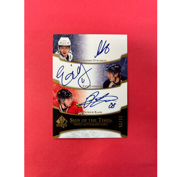 UPPER DECK 2007-08 SP AUTHENTIC OVECHKIN/KANE/JOHNSON SIGN OF THE TIMES TRIPLE /25