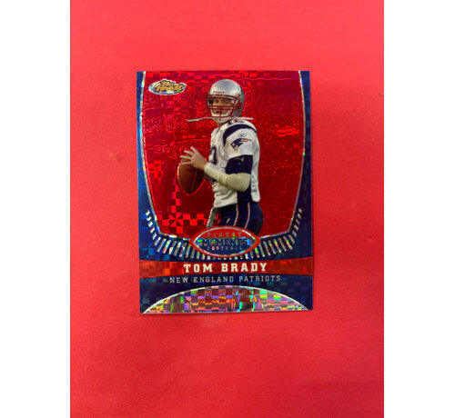 TOPPS 2008 TOPPS FINEST TOM BRADY FINEST MOMENTS RED XFRACTOR /50
