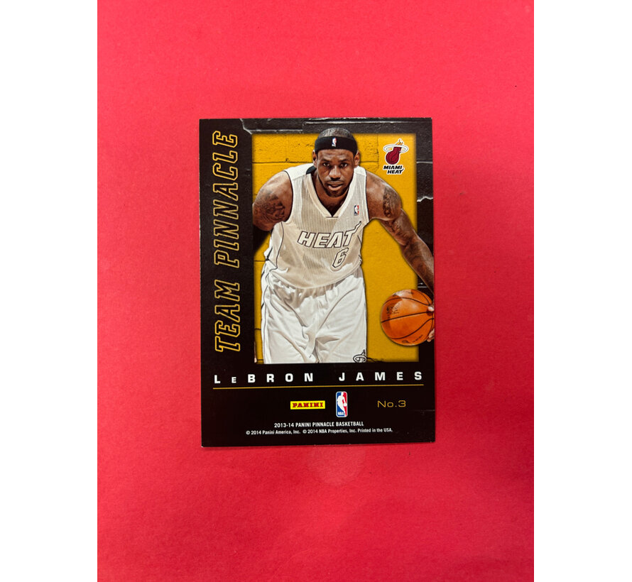 2013-14 PANINI PINNACLE KOBE BRYANT/LEBRON JAMES TEAM PINNACLE