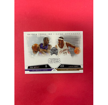 FLEER 2004-05 FLEER SKYBOX FRESH INK BRYANT/JAMES GAME BREAKERS