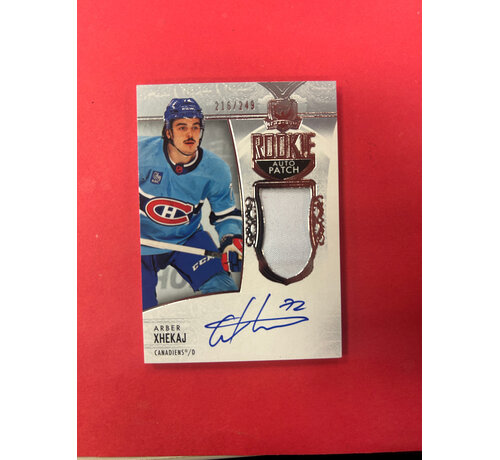 UPPER DECK 2022-23 UPPER DECK THE CUP ARBER XHEKAJ CUP ROOKIE PATCH AUTO /249