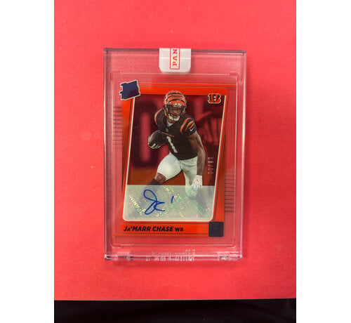 PANINI 2021 PANINI CLEARLY FOOTBALL JA'MARR CHASE RATED ROOKIE AUTOGRAPH BLUE /99