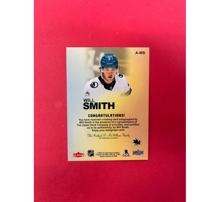 2025-26 UPPER DECK FLEER WILL SMITH AUTOGRAPHICS