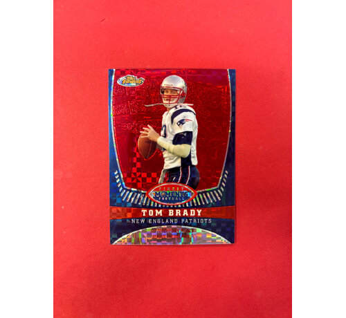 TOPPS 2008 TOPPS FINEST TOM BRADY FINEST MOMENTS XFRACTOR RED /50