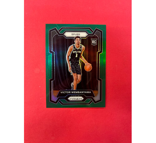 PANINI 2023 PANINI PRIZM VICTOR WEMBANYAMA ROOKIE GREEN PRIZM