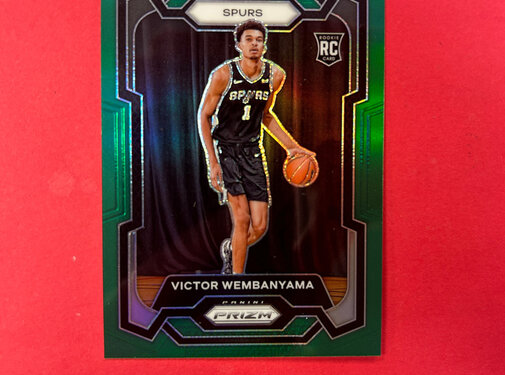 PANINI 2023 PANINI PRIZM VICTOR WEMBANYAMA ROOKIE GREEN PRIZM