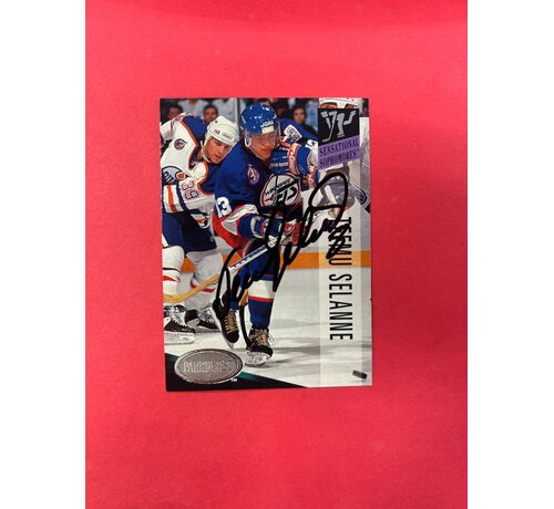 PINNACLE 1993 PINNACLE HOCKEY TEEMU SELANNE AUTOGRAPHED
