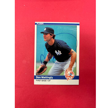 FLEER 1984 FLEER DON MATTINGLY ROOKIE AUTOGRAPHED
