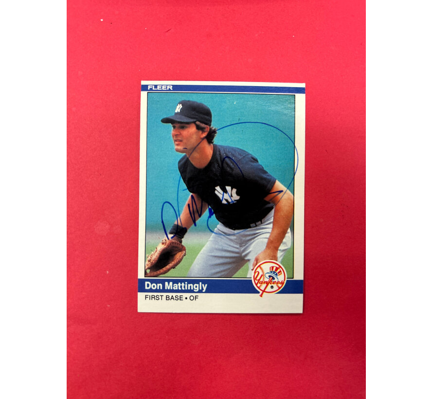 1984 FLEER DON MATTINGLY ROOKIE AUTOGRAPHED