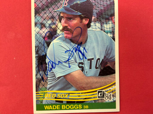 DONRUSS 1984 DONRUSS WADE BOGGS AUTOGRAPHED