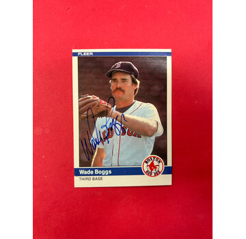 FLEER 1984 FLEER WADE BOGGS AUTOGRAPHED