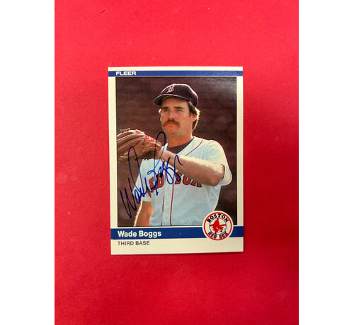 FLEER 1984 FLEER WADE BOGGS AUTOGRAPHED