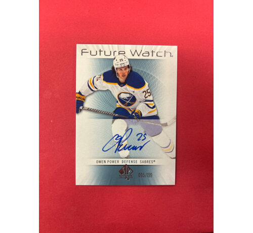 UPPER DECK 2022-23 SP AUTHENTIC OWEN POWER FUTURE WATCH AUTO RETRO /199