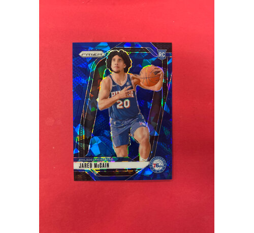 PANINI 2024-25 PANINI PRIZM JARED MCCAIN BLUE CRACKED ICE /125