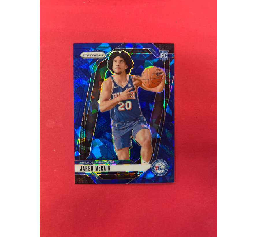 2024-25 PANINI PRIZM JARED MCCAIN BLUE CRACKED ICE /125